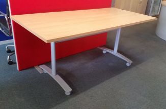 Used Beech Flip Top Table