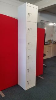 Used White 4 Door Storage Locker - Main
