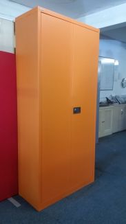 Used Bisley Orange Stationery Cupboard
