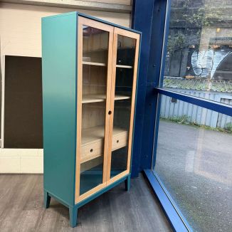 Teal & Oak Cupboard