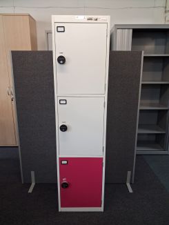 Used Flexiform Storage Lockers - Pink Door In Middle
