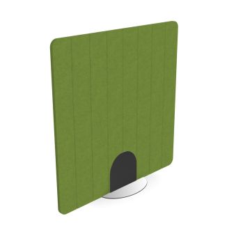 Free Standing Striped Fabric Screen - Citrus Green