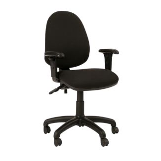 Fabric Office Chair with High Back - Adjustable Arms