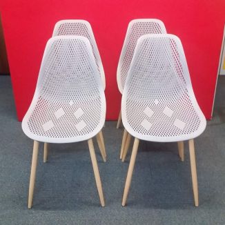 Used Light Grey Side Chairs - Set of 4 - Front