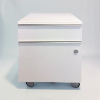 Used White 2 Drawer Pedestal - Front