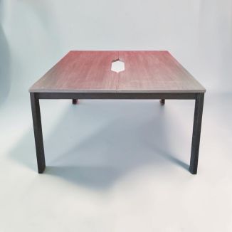 Used Unite 2 Person Harbour Oak Bench Desk