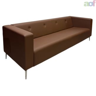 Second Hand Verco Brown Leather Sofa