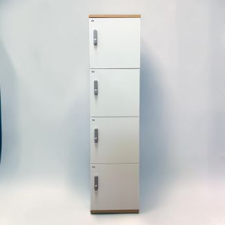 Second Hand 4 Door Locker with Codelocks - Front