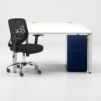 Altea Chair, Used Haworth Desk, & Bisley Pedestal Set