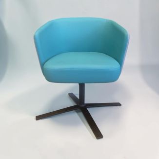 Second Hand Light Blue Fabric Tub Chair
