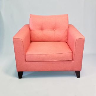 Used Rust Fabric Armchair - Front