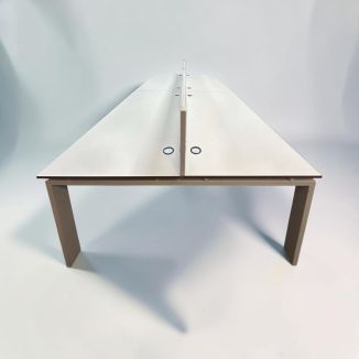 Used 4 Person Bench Desk & Screens - Main