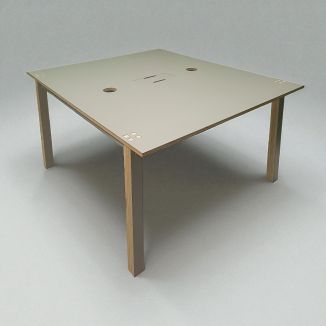 Used 2 Person Grey Bench Desk