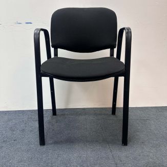 Used Black Fabric Stacking Chair