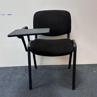 Used Black Fabric Chair with Tablet