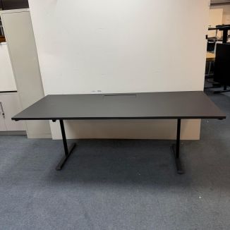 Used Black Flip Top Meeting Table - Power Module