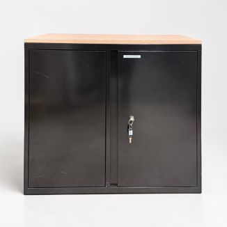 Used Black Office Stationery Cupboard - Front