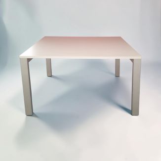 Ex-Display Unite Light Grey Bench Desk - Silver Goal Post Legs