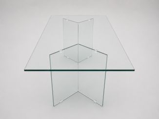 Used Rectangular Meeting Glass Table - top