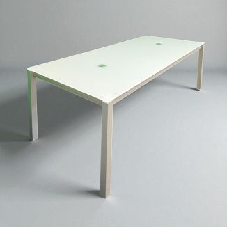Second Hand Rectangular Glass Meeting Table