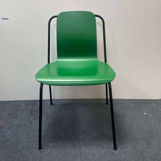 Used Green Wooden Stacking Chair
