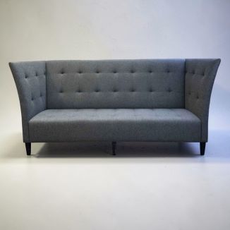 Second Hand Dark Grey 3 Seater Sofa - High Back