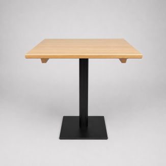 Second Hand Pedrali Square Wooden Meeting Table - Metal Pedestal Bases