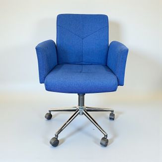 Used Blue Fabric Meeting Chair - Front