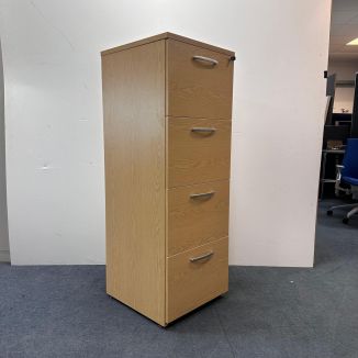 Used 4 Drawer Filing Cabinet - Oak