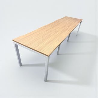 Used Oak Sliding Desks - Set of 3