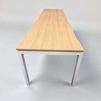 Used Oak Sliding Desks - Set of 3 - Side