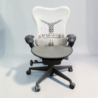 Second Hand Herman Miller Mirra Chair – White & Grey