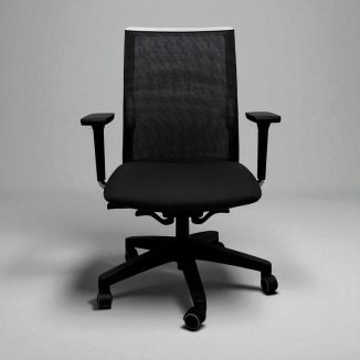 Second Hand Mesh Back Office Chair - Black - Front