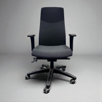 Used Charcoal Fabric Office Chair - Front