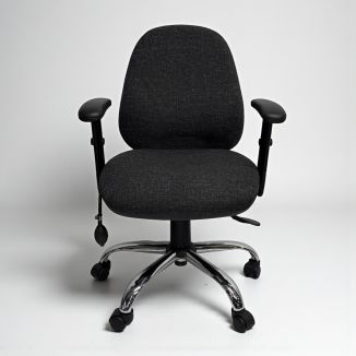 Used Charcoal Fabric Office Chair - Front