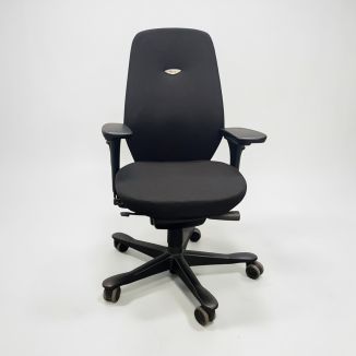 Used Kinnarps Black Fabric Office Chair - Main