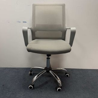 Used Light Grey Mesh Back Office Chair - Front