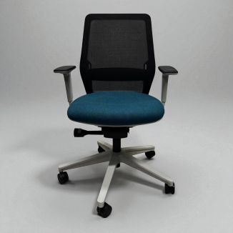 Second Hand Mesh Back Office Chair - Blue Seat