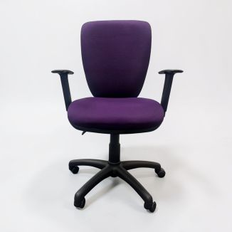 Used Purple Fabric Office Chair - Front