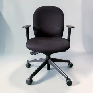 Second Hand Verco Ergonomic Office Chair – Black Fabric - Front