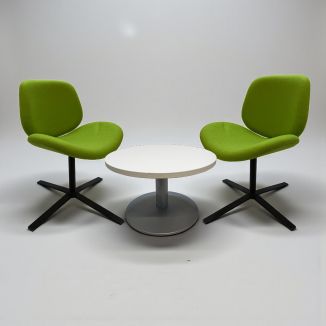 Used Orangebox Green Lobby Chairs & Table Set