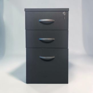 Used Anthracite Desk Height Pedestal - Front