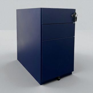 Second Hand Bisley Note 3 Drawer Pedestal - Azure
