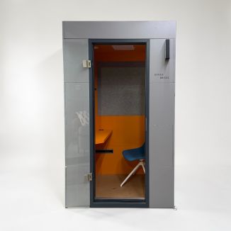 Used Grey & Orange Phone Booth - Front