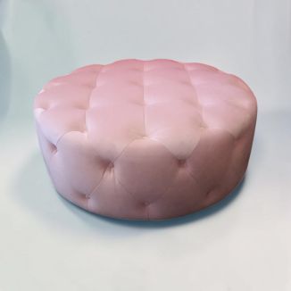 Ex Display Venice Blush Fabric Pouffe