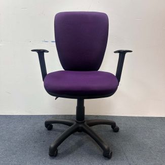 Used Purple Fabric Office Chair - Front