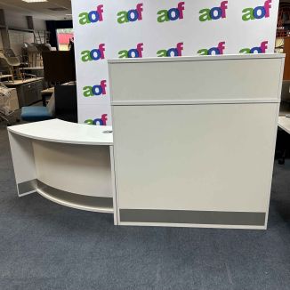 Used White Reception Desk