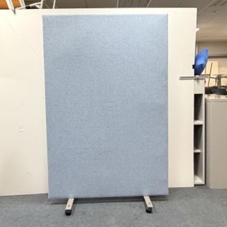 Used Blue Fabric Freestanding Screen - Front
