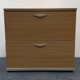Used Light Oak 2 Drawer Side Filer - Front