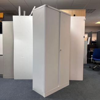 Used Silverline White Stationery Cupboard